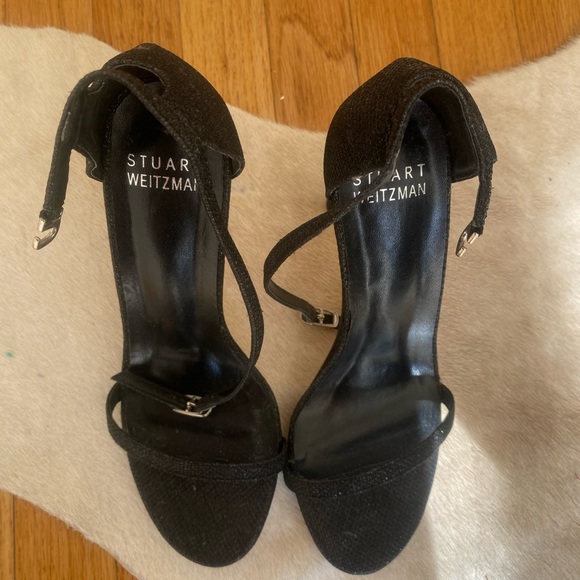 stuart weitzman black sparkly heels - Picture 3 of 5